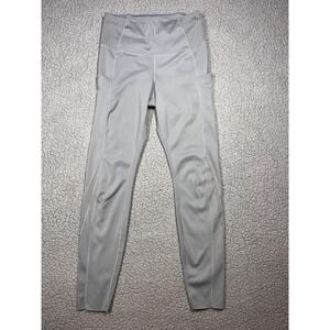 Brooks Leggings Womens Small Gray High Rise Ankle Running Leggings Mesh Pockets